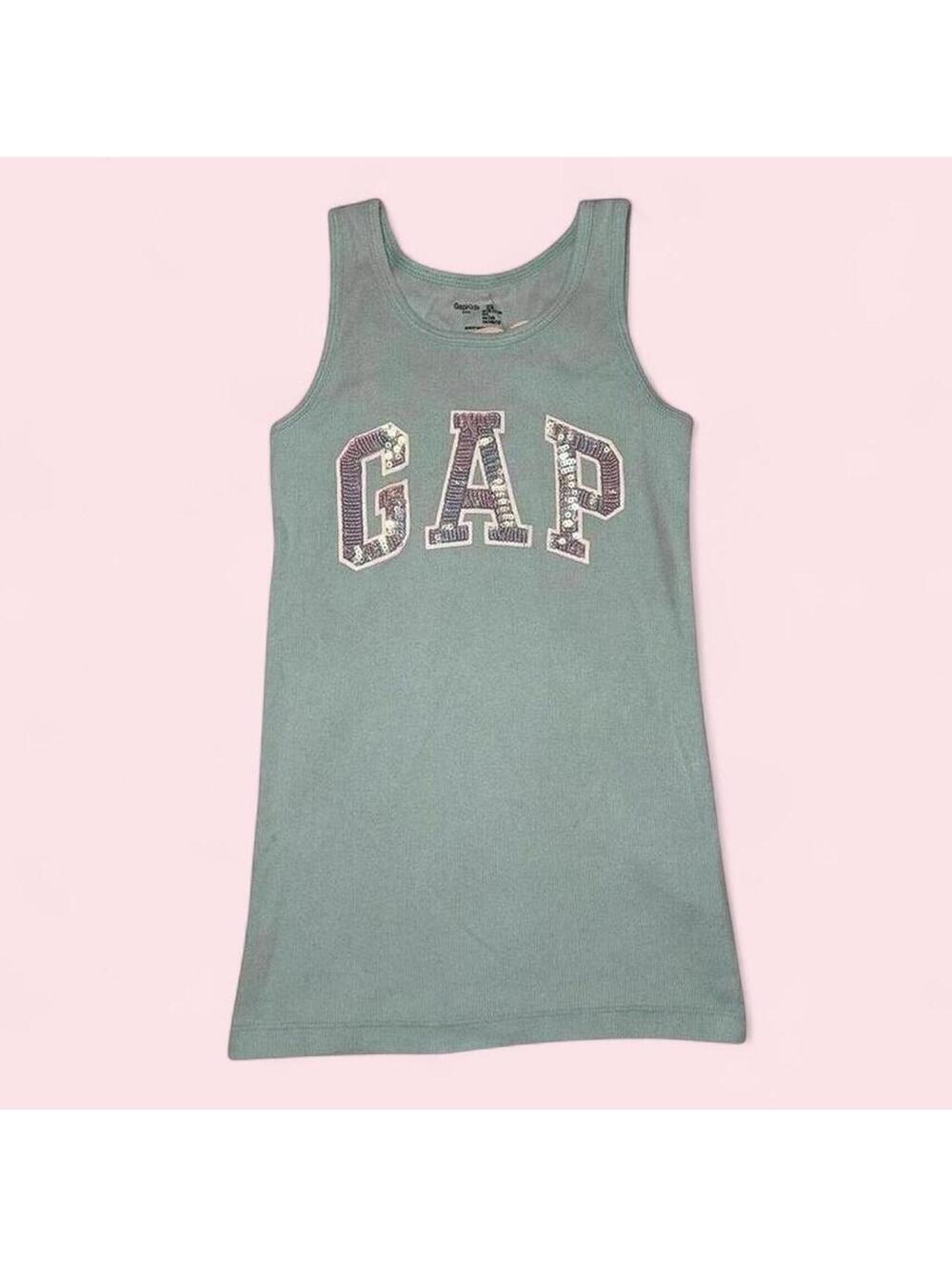 Y2K Light Blue Gap Sequin Tank Top Children’s 10-12 Years